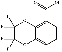 2,2,3,3-Tetrafluoro-1,4-benzodioxane-5- carboxylic acid Struktur