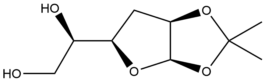 3-Deoxy-1,2-O-(1-methylethylidene)-α-D-xylo-hexofuranose Struktur