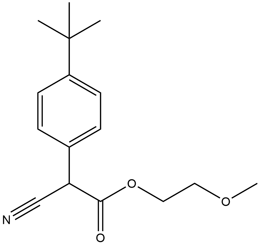 2-Methoxyethyl 2-[4-(tert-butyl)phenyl]cyanoacetate Struktur