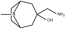 8-Azabicyclo[3.2.1]octan-3-ol, 3-(aminomethyl)-8-methyl- Struktur