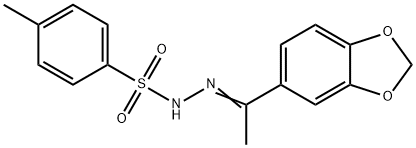 Benzenesulfonic acid, 4-methyl-, 2-[1-(1,3-benzodioxol-5-yl)ethylidene]hydrazide Struktur