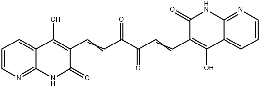 1,5-Hexadiene-3,4-dione,1,6-bis(1,2-dihydro-4-hydroxy-2-oxo-1,8-naphthyridin-3-yl)-(9CI) Struktur