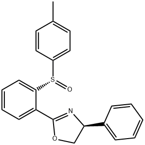 Oxazole, 4,5-dihydro-2-[2-[(S)-(4-methylphenyl)sulfinyl]phenyl]-4-phenyl-, (4S)- Struktur