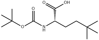 2-{[(tert-butoxy)carbonyl]amino}-5,5-dimethylhex anoic acid Struktur