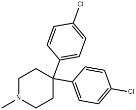 Piperidine, 4,4-bis(4-chlorophenyl)-1-methyl- Struktur