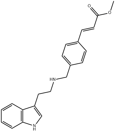 2-Propenoic acid, 3-[4-[[[2-(1H-indol-3-yl)ethyl]amino]methyl]phenyl]-, methyl ester, (2E)- Struktur