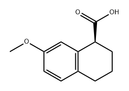 1-Naphthalenecarboxylic acid, 1,2,3,4-tetrahydro-7-methoxy-, (1S)- Struktur