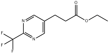 5-Pyrimidinepropanoic acid, 2-(trifluoromethyl)-, ethyl ester Struktur