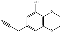 2-(3-Hydroxy-4,5-dimethoxyphenyl)acetonitrile Struktur