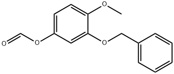 Phenol, 4-methoxy-3-(phenylmethoxy)-, 1-formate Struktur