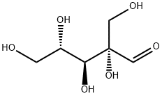 L-Ribose, 2-C-(hydroxymethyl)- Struktur