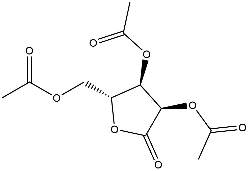 D-Ribonic acid, γ-lactone, 2,3,5-triacetate Struktur