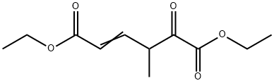 2-Hexenedioic acid, 4-methyl-5-oxo-, 1,6-diethyl ester Struktur