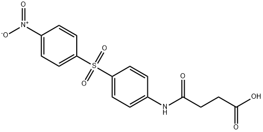 Butanoic acid, 4-[[4-[(4-nitrophenyl)sulfonyl]phenyl]amino]-4-oxo- Struktur