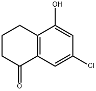 7-chloro-5-hydroxy-3,4-dihydronaphthalen-1(2H)-one Struktur