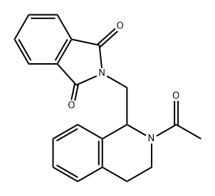 1H-Isoindole-1,3(2H)-dione, 2-[(2-acetyl-1,2,3,4-tetrahydro-1-isoquinolinyl)methyl]- Struktur