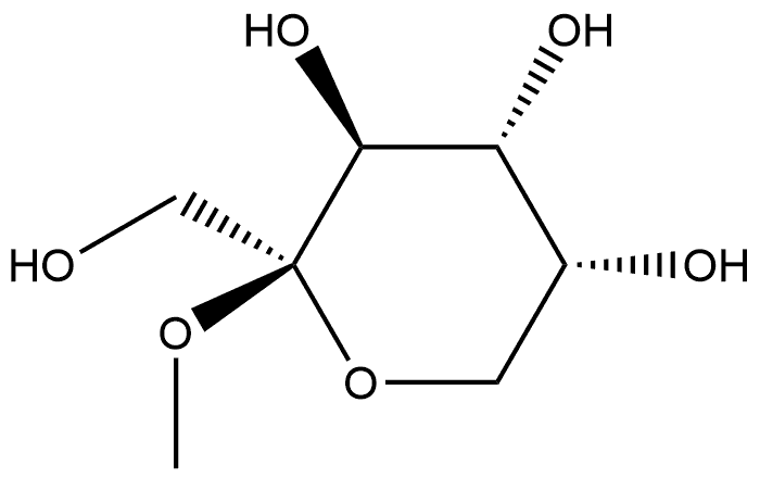 Methyl β-D-fructopyranoside Struktur