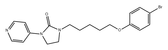 2-Imidazolidinone, 1-[5-(4-bromophenoxy)pentyl]-3-(4-pyridinyl)- Struktur