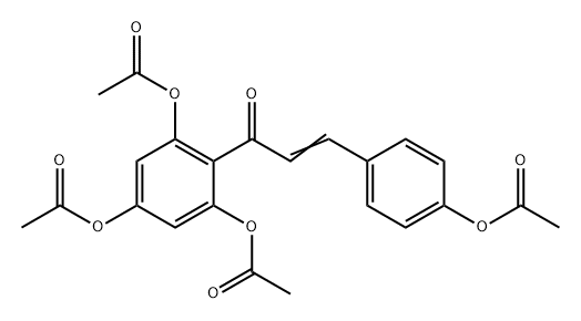 2-Propen-1-one, 3-[4-(acetyloxy)phenyl]-1-[2,4,6-tris(acetyloxy)phenyl]- Struktur