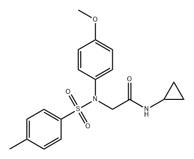 Acetamide, N-cyclopropyl-2-[(4-methoxyphenyl)[(4-methylphenyl)sulfonyl]amino]- Struktur