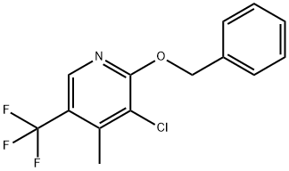 Pyridine, 3-chloro-4-methyl-2-(phenylmethoxy)-5-(trifluoromethyl)- Struktur