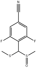 Benzonitrile, 3,5-difluoro-4-[(methylsulfinyl)(methylthio)methyl]- Struktur