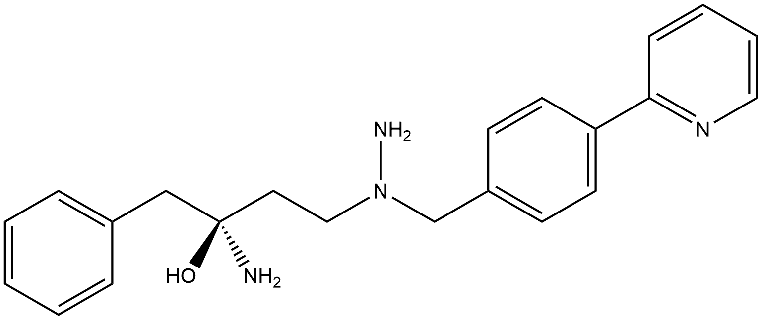 1-[4-(Pyridin-2-yl)phenyl]-4(S)-hydroxy-5(S)-2,5-diamino-6-phenyl-2-azahexane trihydrochloride Struktur