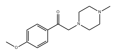 Ethanone, 1-(4-methoxyphenyl)-2-(4-methyl-1-piperazinyl)- Struktur