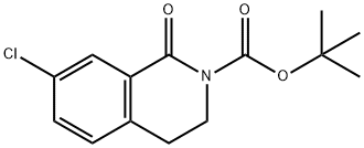 2(1H)-Isoquinolinecarboxylic acid, 7-chloro-3,4-dihydro-1-oxo-, 1,1-dimethylethyl ester Struktur