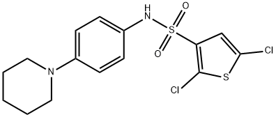 3-Thiophenesulfonamide, 2,5-dichloro-N-[4-(1-piperidinyl)phenyl]- Struktur