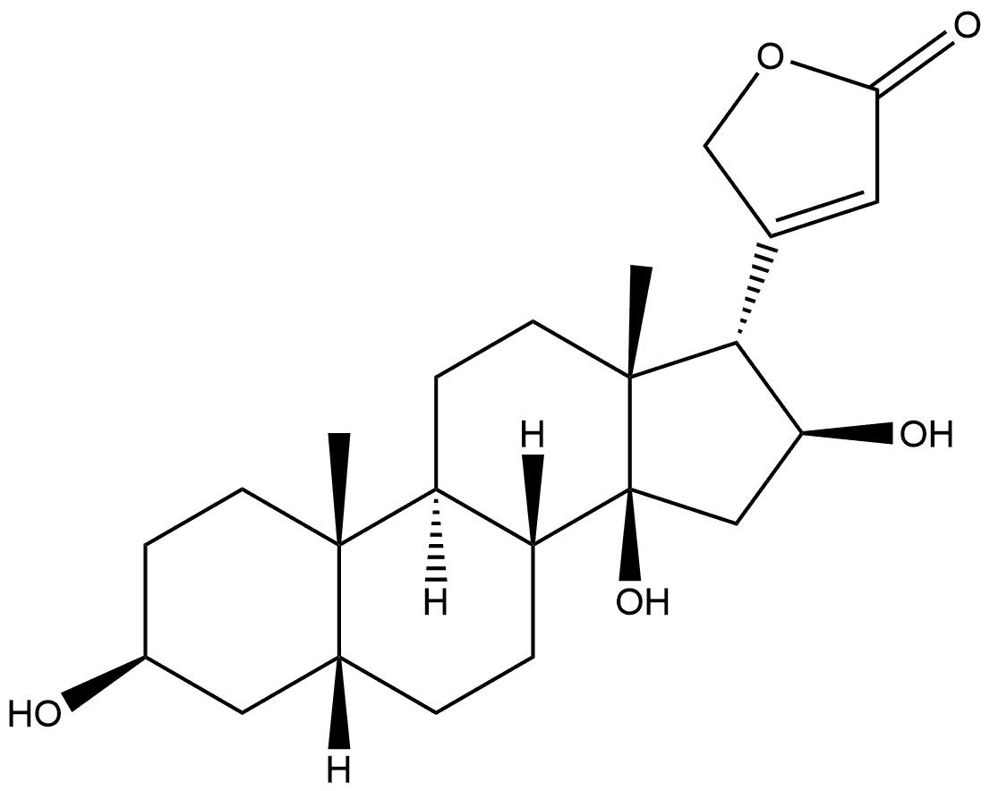 Card-20(22)-enolide, 3,14,16-trihydroxy-, (3β,5β,16β,17α)- (9CI) Struktur