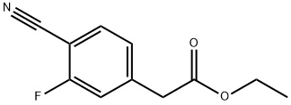 Benzeneacetic acid, 4-cyano-3-fluoro-, ethyl ester Struktur