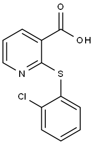 2-[(2-Chlorophenyl)sulfanyl]pyridine-3-carboxylic acid Struktur