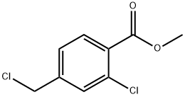 Benzoic acid, 2-chloro-4-(chloromethyl)-, methyl ester Struktur