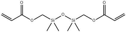 2-Propenoic acid, 1,1'-[(1,1,3,3-tetramethyl-1,3-disiloxanediyl)bis(methylene)] ester Struktur