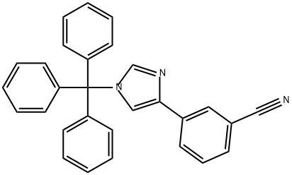 Benzonitrile, 3-[1-(triphenylmethyl)-1H-imidazol-4-yl]- Struktur