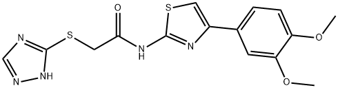 Acetamide, N-[4-(3,4-dimethoxyphenyl)-2-thiazolyl]-2-(1H-1,2,4-triazol-5-ylthio)- Struktur