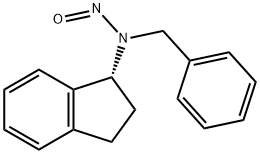 1H-Inden-1-amine, 2,3-dihydro-N-nitroso-N-(phenylmethyl)-, (1R)- Struktur