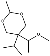 1,3-Dioxane, 5-(1-methoxyethyl)-2-methyl-5-(1-methylethyl)- Struktur