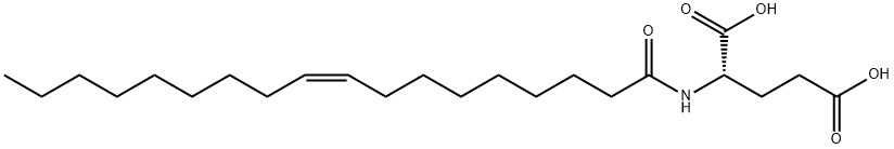 L-Glutamic acid, N-[(9Z)-1-oxo-9-octadecen-1-yl]- Struktur