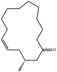 5-Cyclopentadecen-1-one, 3-methyl-, (3R,5Z)- Struktur