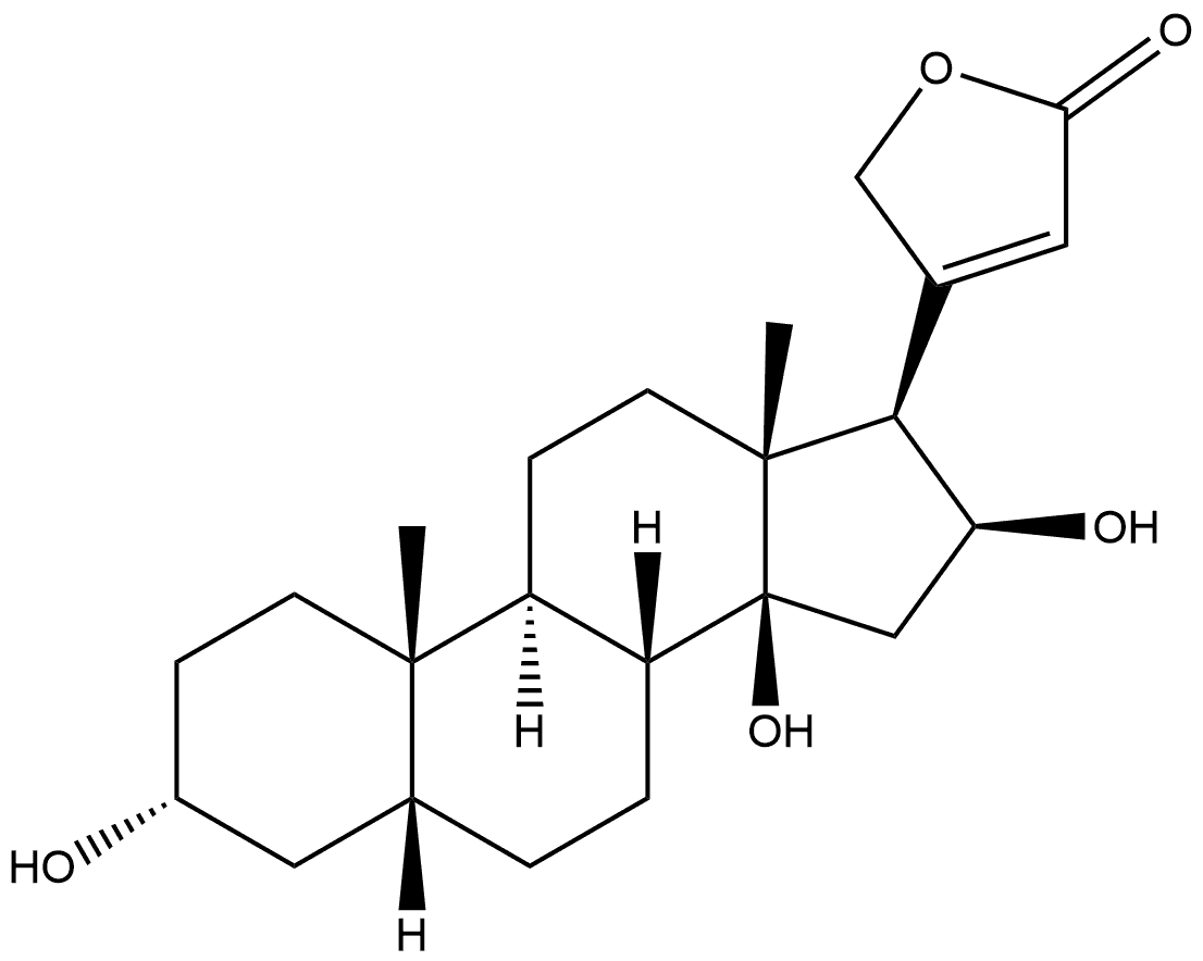 Card-20(22)-enolide, 3,14,16-trihydroxy-, (3α,5β,16β)- (9CI) Struktur