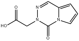 Pyrrolo[1,2-d][1,2,4]triazine-3(4H)-acetic acid, 4-oxo- Struktur