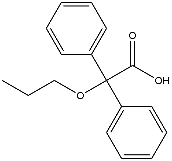 Benzeneacetic acid, α-phenyl-α-propoxy- Struktur