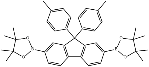 2,2'-(9,9-Di-p-tolyl-9H-fluorene-2,7-diyl)bis(4,4,5,5-tetramethyl-1,3,2-dioxaborolane) Struktur