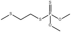 Phosphorodithioic acid, O,O-dimethyl S-[2-(methylthio)ethyl] ester Struktur