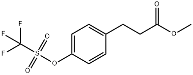 Benzenepropanoic acid, 4-[[(trifluoromethyl)sulfonyl]oxy]-, methyl ester Struktur