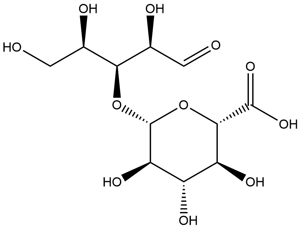 3-O-β-D-Glucopyranuronosyl-D-xylose Struktur