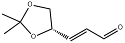 2-Propenal, 3-[(4S)-2,2-dimethyl-1,3-dioxolan-4-yl]-, (2E)- Struktur