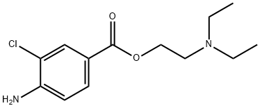 Benzoic acid, 4-amino-3-chloro-, 2-(diethylamino)ethyl ester Struktur